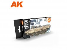 AK Interactive - 3rd generation - Akrils krāsu komplekts Middle East War Colors, AK11648