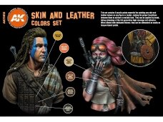 AK Interactive - 3rd generation - Akrilinių dažų rinkinys Skin and Leather, AK11613