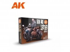 AK Interactive - 3rd generation - Akrils krāsu komplekts Skin and Leather, AK11613