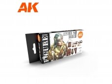 AK Interactive - 3rd generation - Akrils krāsu komplekts Leather and Buckles, AK11620