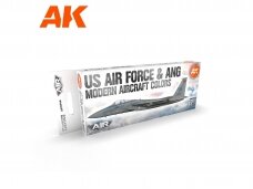 AK Interactive - 3rd generation - Akrils krāsu komplekts US Air Force & ANG Modern Aircraft Colors, AK11746