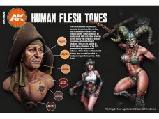 AK Interactive - 3rd generation - Akrils krāsu komplekts Human Flesh tones, AK11603