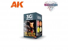 AK Interactive - 3rd generation - Akrils krāsu komplekts Wargame color Fire effects, AK1071