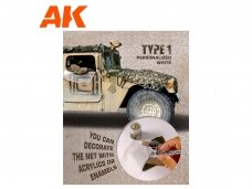 AK Interactive - Camouflage Net Type 1 Personalized White, 1/35, AK8061
