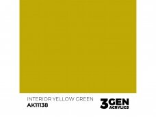 AK Interactive - Interior Yellow Green - standard 3rd generation Akrila krāsas, 17ml, AK11138 AK Interactive - Interior Yellow Green - standard 3rd generation Akrila krāsas, 17ml, AK11138