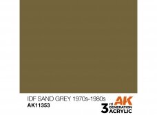 AK Interactive - IDF Sand Grey 1970s-1980s – AFV 3rd generation Akrila krāsas, 17ml, AK11353 AK Interactive - IDF Sand Grey 1970s-1980s – AFV 3rd generation Akrila krāsas, 17ml, AK11353
