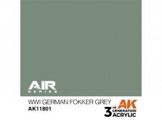 AK Interactive - WWI German Fokker Grey – AIR 3rd generation Акриловые краски, 17ml, AK11801 AK Interactive - WWI German Fokker Grey – AIR 3rd generation Акриловые краски, 17ml, AK11801