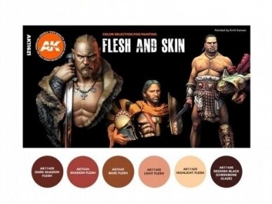 AK Interactive - 3rd generation - Akrils krāsu komplekts Flesh And Skin, AK11621 5