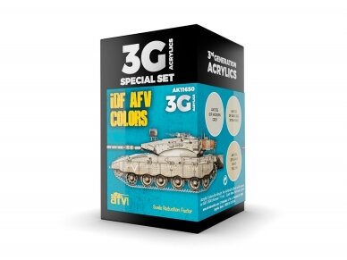 AK Interactive - IDF AFV Colors - 3rd generation - Akrilinių dažų rinkinys, AK11650 AK Interactive - IDF AFV Colors - 3rd generation - Akrilinių dažų rinkinys, AK11650