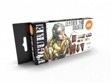AK Interactive - 3rd generation - Akrils krāsu komplekts Leather and Buckles, AK11620 2