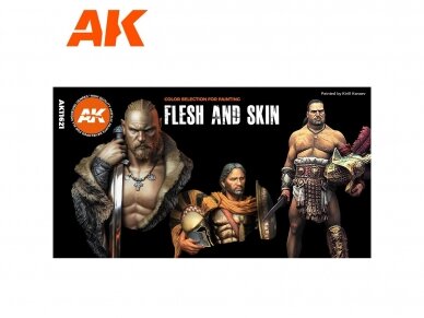 AK Interactive - 3rd generation - Aкрил набор красок Flesh And Skin, AK11621 1