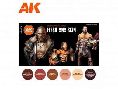 AK Interactive - 3rd generation - Aкрил набор красок Flesh And Skin, AK11621 2