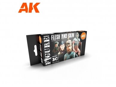 AK Interactive - 3rd generation - Akrilinių dažų rinkinys Flesh And Skin, AK11621