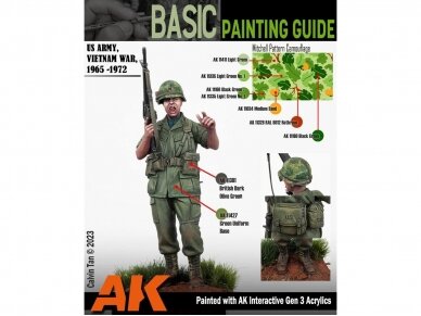 AK Interactive - 3rd generation - Aкрил набор красок Vietnam green and camouflage, AK11682 2