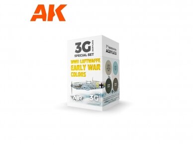 AK Interactive - 3rd generation - Aкрил набор красок Air WWII Luftwaffe Early War Colors, AK11716