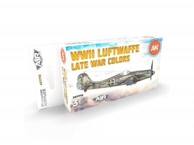 AK Interactive - WWII Luftwaffe Late War Colors - 3rd generation - Akrilinių dažų rinkinys, AK11718 AK Interactive - WWII Luftwaffe Late War Colors - 3rd generation - Akrilinių dažų rinkinys, AK11718
