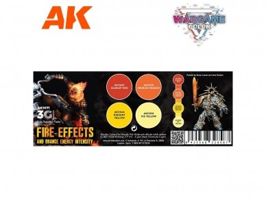 AK Interactive - 3rd generation - Akrils krāsu komplekts Wargame color Fire effects, AK1071 2