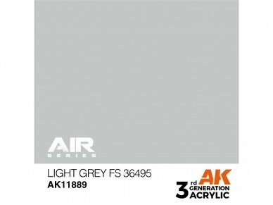 AK Interactive - Light Grey FS 36495 – AIR 3rd generation Akriliniai dažai, 17ml, AK11889 1 AK Interactive - Light Grey FS 36495 – AIR 3rd generation Akriliniai dažai, 17ml, AK11889 1