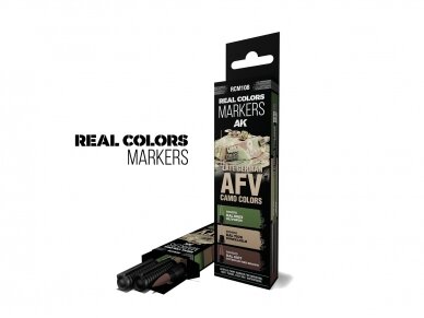 AK Interactive - Late German AFV Camo Colors – RC Markers Set (žymeklių komplektas), RCM108 AK Interactive - Late German AFV Camo Colors – RC Markers Set (žymeklių komplektas), RCM108
