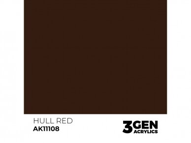 AK Interactive - Hull Red - standard 3rd generation Acrylic paint, 17ml, AK11108 1 AK Interactive - Hull Red - standard 3rd generation Acrylic paint, 17ml, AK11108 1