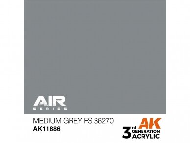 AK Interactive - Medium Grey FS 36270 – AIR 3rd generation Акриловые краски, 17ml, AK11886 1 AK Interactive - Medium Grey FS 36270 – AIR 3rd generation Акриловые краски, 17ml, AK11886 1
