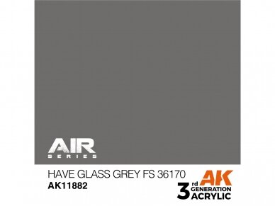 AK Interactive - Have Glass Grey FS 36170 – AIR 3rd generation Acrylic paint, 17ml, AK11882 1 AK Interactive - Have Glass Grey FS 36170 – AIR 3rd generation Acrylic paint, 17ml, AK11882 1