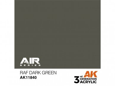 AK Interactive - RAF Dark Green – AIR 3rd generation Акриловые краски, 17ml, AK11840 1 AK Interactive - RAF Dark Green – AIR 3rd generation Акриловые краски, 17ml, AK11840 1