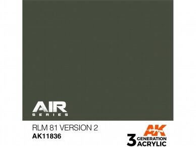 AK Interactive - RLM 81 Version 2 – AIR 3rd generation Acrylic paint, 17ml, AK11836 1 AK Interactive - RLM 81 Version 2 – AIR 3rd generation Acrylic paint, 17ml, AK11836 1