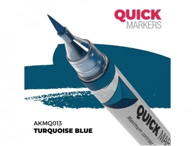 AK Interactive - TURQUOISE BLUE - QUICK MARKER (Marķieris), AKMQ013