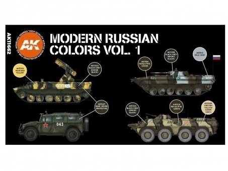 AK Interactive - Modern Russian Colors Vol 1 - 3rd generation - Akrilinių dažų rinkinys, AK11662 3 AK Interactive - Modern Russian Colors Vol 1 - 3rd generation - Akrilinių dažų rinkinys, AK11662 3