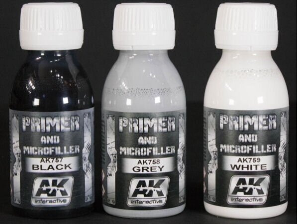 AK Interactive - BLACK PRIMER AND MICROFILLER (melns gruntējums un mikroaizpildītājs), 100ml, AK757 2