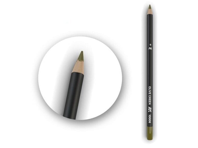 AK Interactive - Olive Green Weathering Pencil (pliiats), AK10006 1 AK Interactive - Olive Green Weathering Pencil (pliiats), AK10006 1