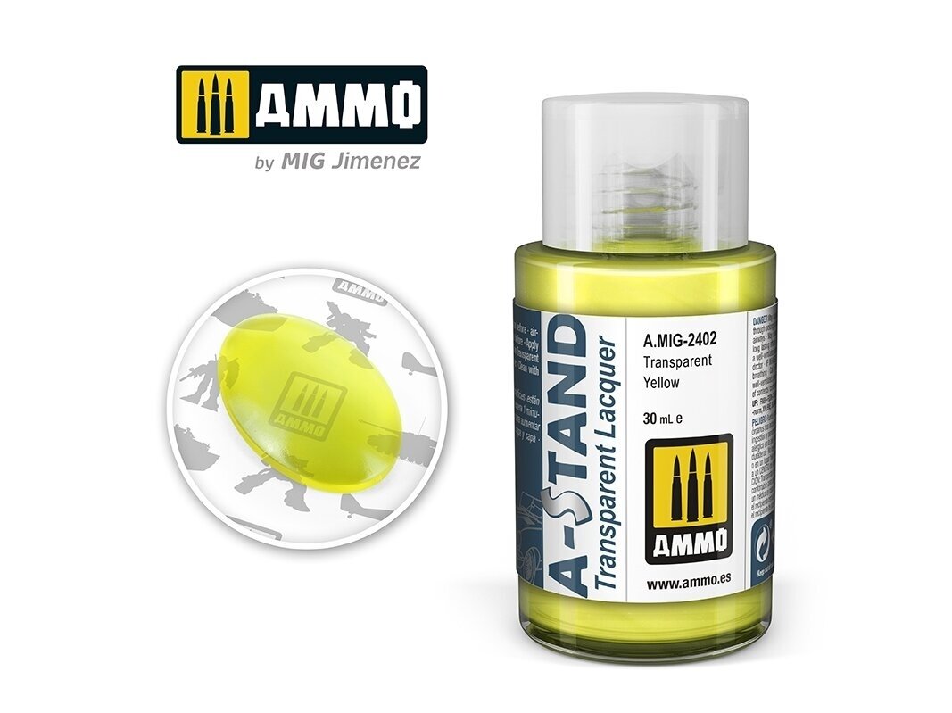 AMMO MIG - A-Stand краски Transparent Yellow, 30 ml, 2402 AMMO MIG - A-Stand краски Transparent Yellow, 30 ml, 2402