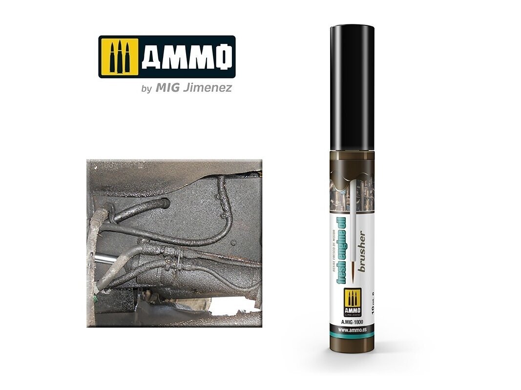 AMMO MIG - Novecošanas līdzeklis EFFECTS BRUSHER - Fresh Engine Oil, 1800 1 AMMO MIG - Novecošanas līdzeklis EFFECTS BRUSHER - Fresh Engine Oil, 1800 1