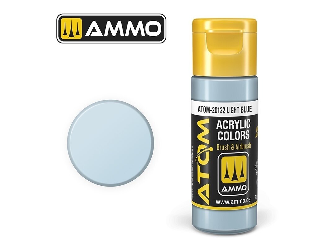 AMMO MIG - ATOM Akrüülvärv Light Blue, 20ml, 20122 AMMO MIG - ATOM Akrüülvärv Light Blue, 20ml, 20122