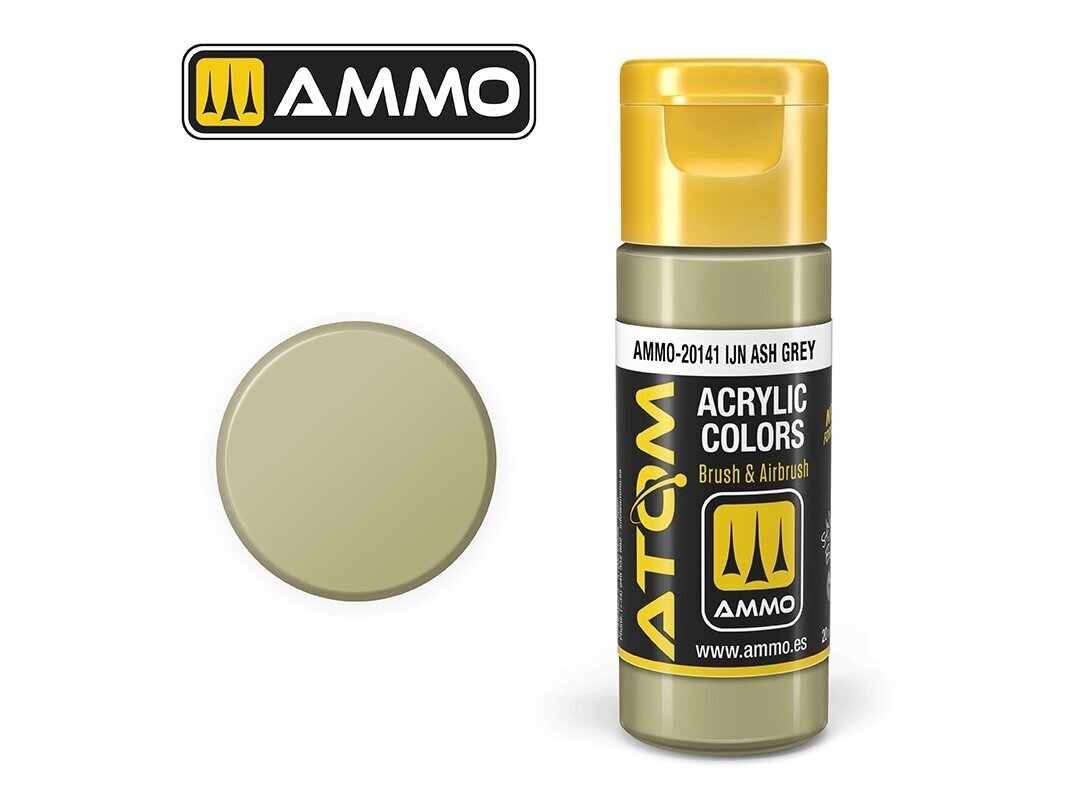 AMMO MIG - ATOM Акриловые IJN Ash Grey, 20ml, 20141 AMMO MIG - ATOM Акриловые IJN Ash Grey, 20ml, 20141