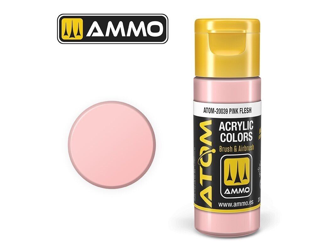 AMMO MIG - ATOM Acrylic paint Pink Flesh, 20ml, 20039 AMMO MIG - ATOM Acrylic paint Pink Flesh, 20ml, 20039