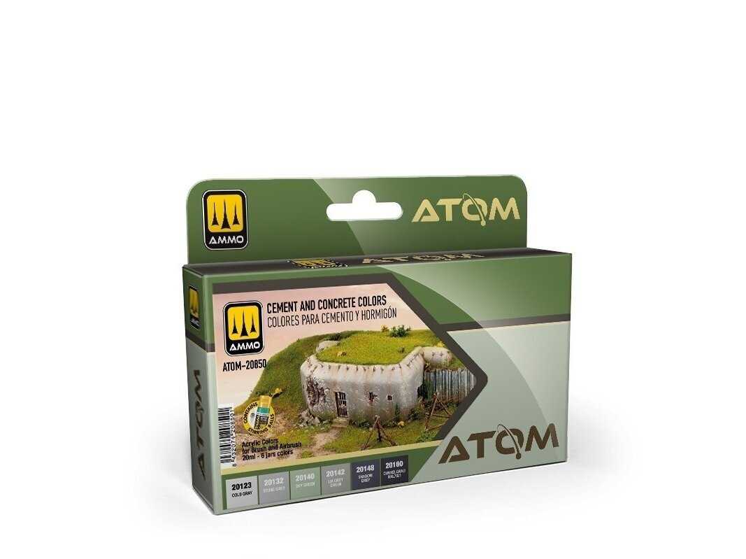 AMMO MIG - ATOM Набор акриловых красок Cement and Concrete Colors, 20850 1 AMMO MIG - ATOM Набор акриловых красок Cement and Concrete Colors, 20850 1