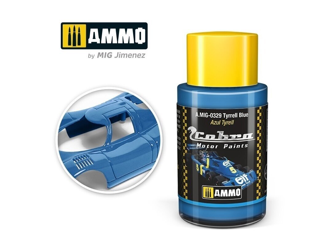 AMMO MIG - Cobra motor paint Cobra Motor Tyrrell Blue, 30 ml, 0329 AMMO MIG - Cobra motor paint Cobra Motor Tyrrell Blue, 30 ml, 0329
