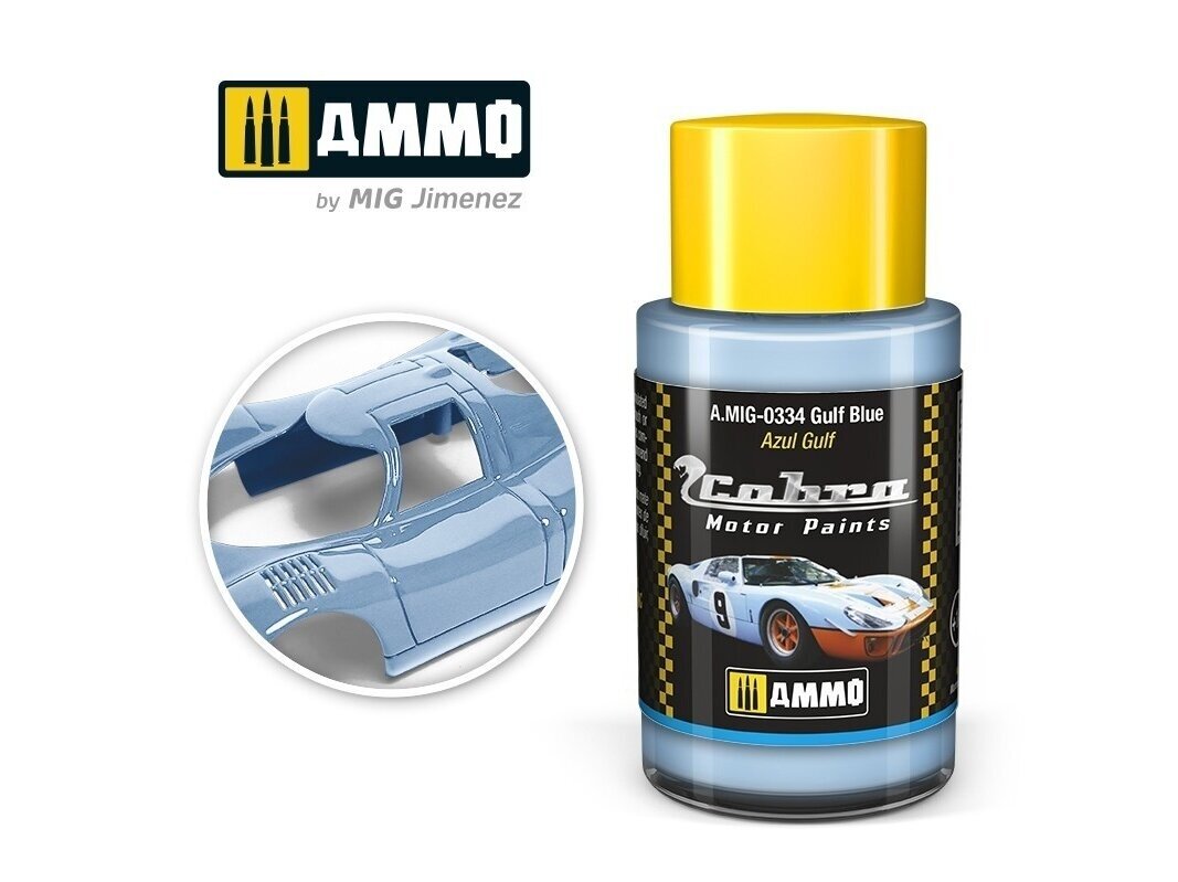 AMMO MIG - Cobra motor paint Cobra Motor Gulf Blue, 30 ml, 0334 AMMO MIG - Cobra motor paint Cobra Motor Gulf Blue, 30 ml, 0334