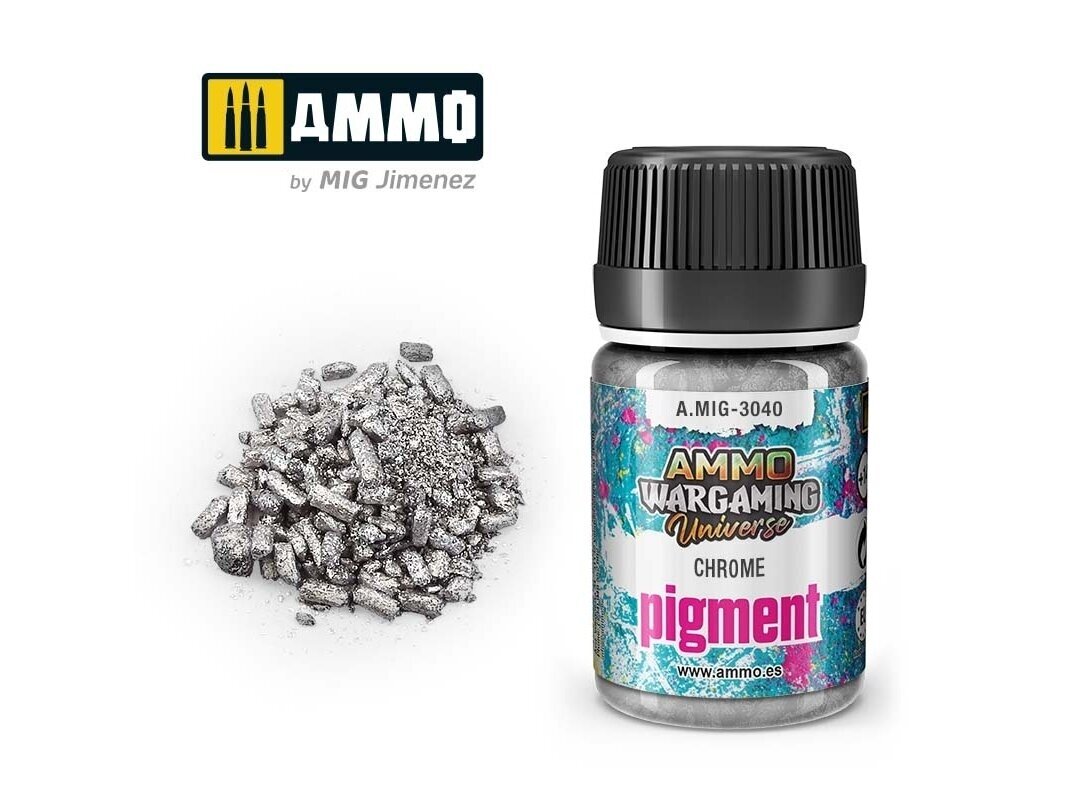 AMMO MIG - Пигмент Chrome, 35ml, 3040 AMMO MIG - Пигмент Chrome, 35ml, 3040