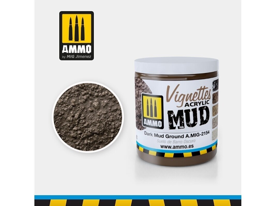 AMMO MIG - Акриловая грязь DARK MUD GROUND, 100ml, 2154 AMMO MIG - Акриловая грязь DARK MUD GROUND, 100ml, 2154