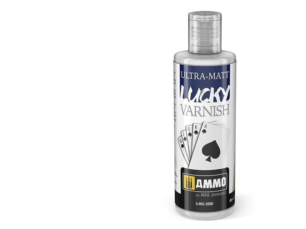 AMMO MIG - Ypač matinis akrilinis lakas ULTRA-MATT LUCKY VARNISH, 60ml, 2050 1 AMMO MIG - Ypač matinis akrilinis lakas ULTRA-MATT LUCKY VARNISH, 60ml, 2050 1