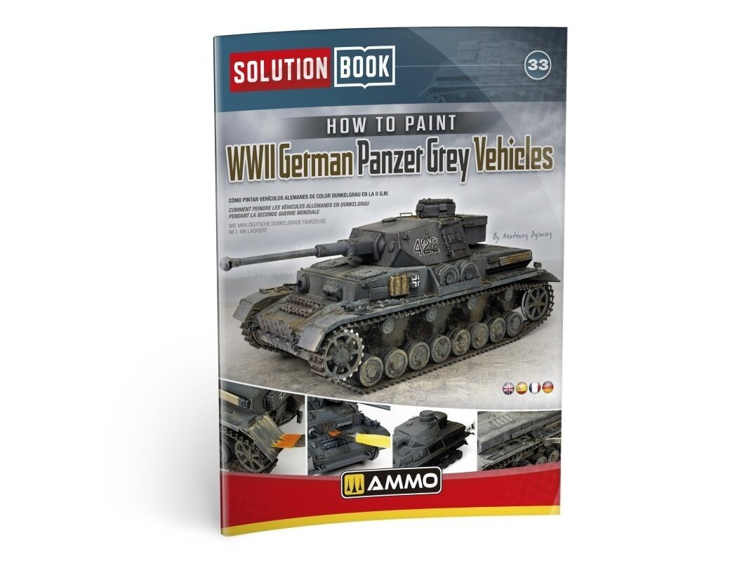 AMMO MIG - WWII German Panzer Grey Solution Book 33 Multilingual, 6607 AMMO MIG - WWII German Panzer Grey Solution Book 33 Multilingual, 6607