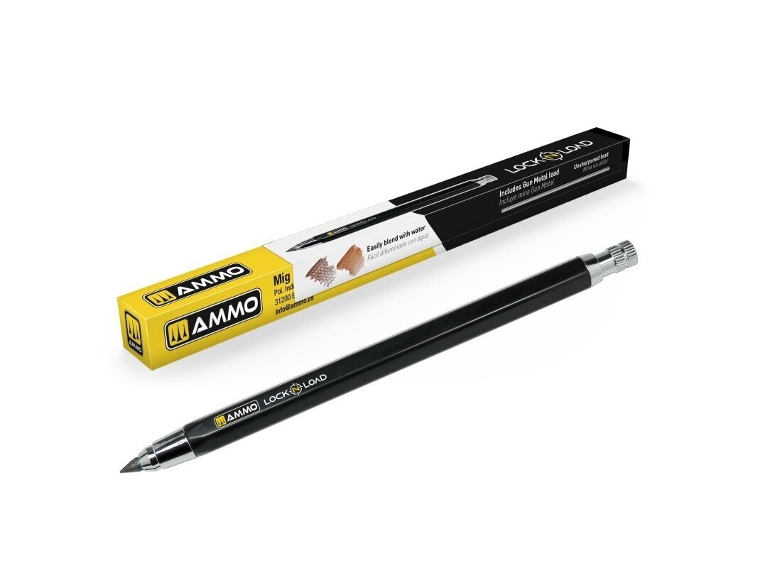 AMMO MIG - LOCK N LOAD - Weathering Rechargable Technical Pencil (Mehaaniline pliiats vanutamisefektide loomiseks), 8313