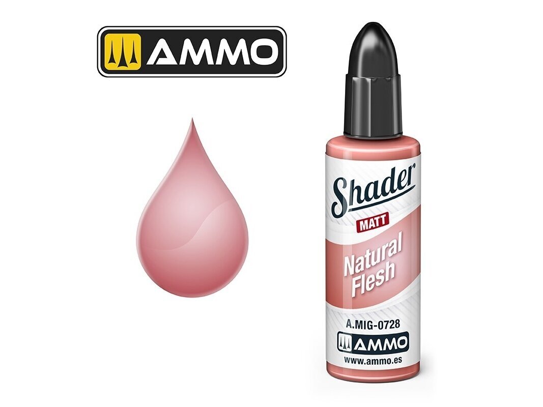 AMMO MIG - MATT SHADER krāsas Natural Flesh, 10 ml, 0728 AMMO MIG - MATT SHADER krāsas Natural Flesh, 10 ml, 0728