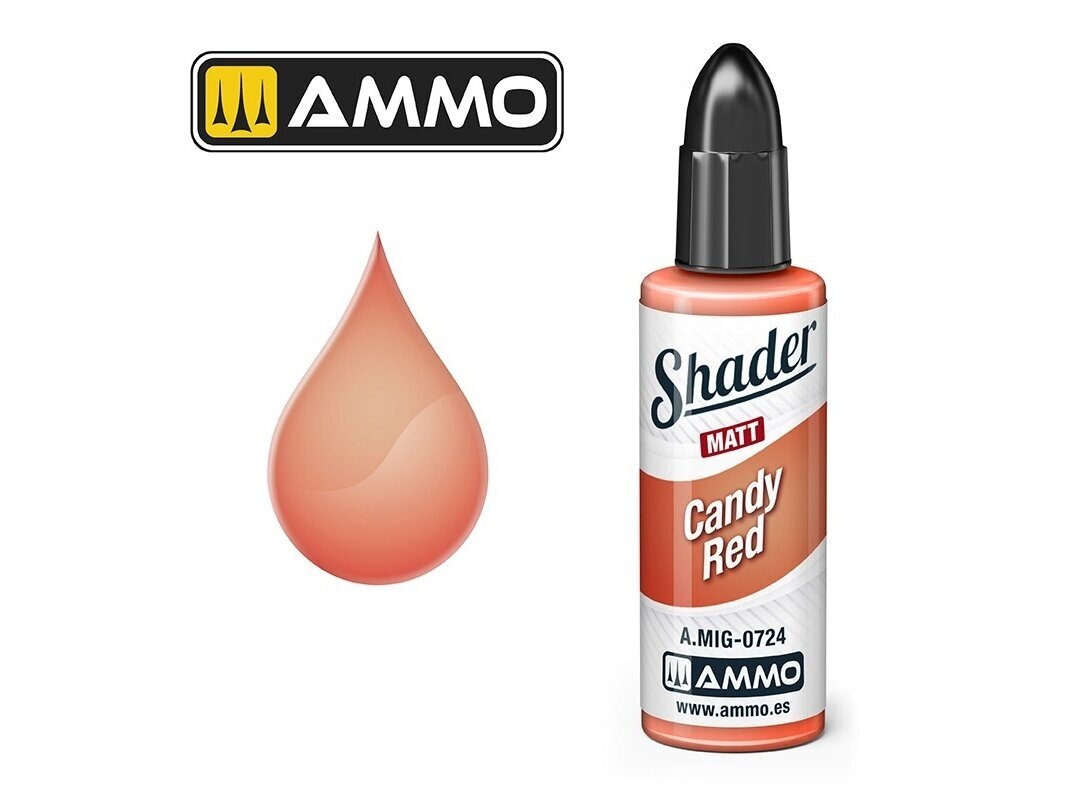 AMMO MIG - MATT SHADER краски Candy Red, 10 ml, 0724 AMMO MIG - MATT SHADER краски Candy Red, 10 ml, 0724