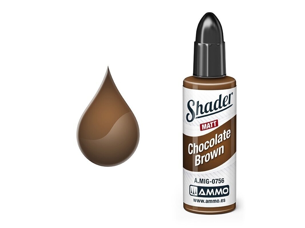 AMMO MIG - MATT SHADER краски Chocolate Brown, 10 ml, 0756 1 AMMO MIG - MATT SHADER краски Chocolate Brown, 10 ml, 0756 1
