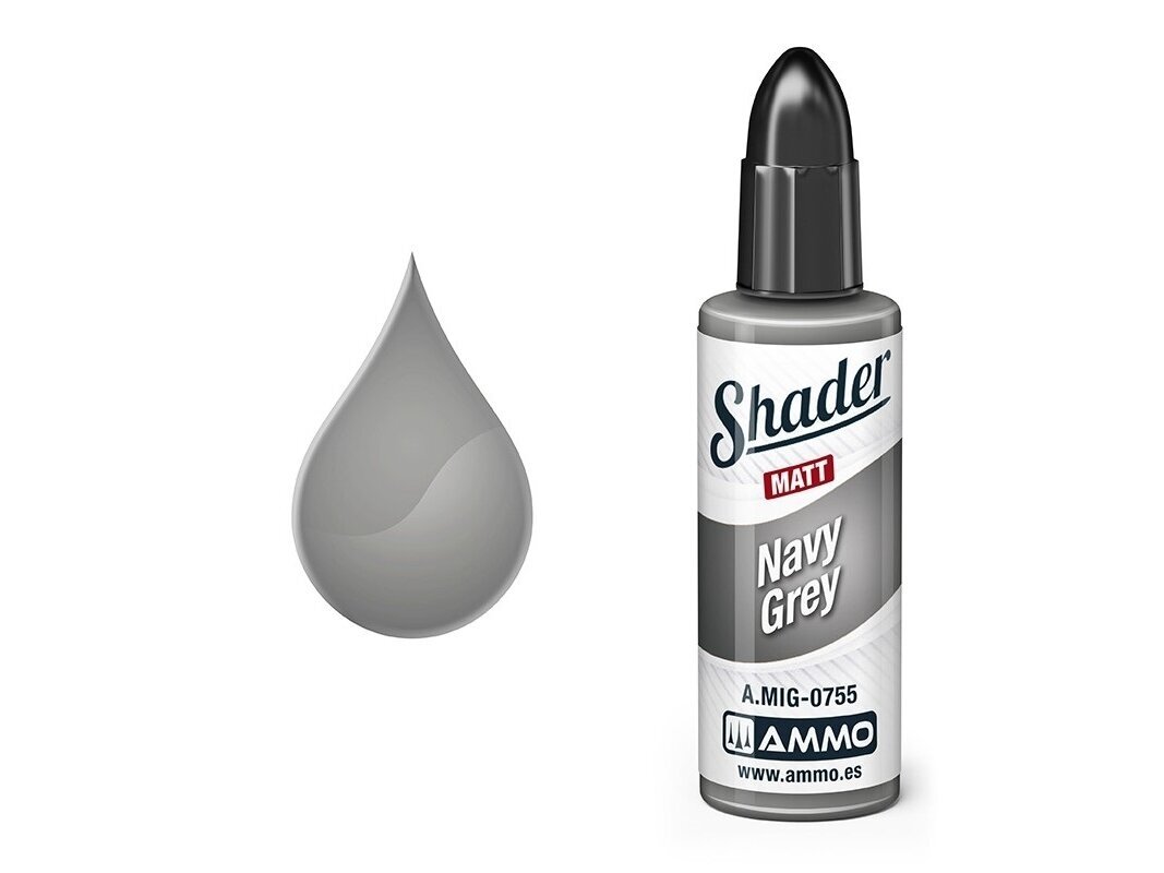 AMMO MIG - MATT SHADER краски Navy Grey, 10 ml, 0755 1 AMMO MIG - MATT SHADER краски Navy Grey, 10 ml, 0755 1