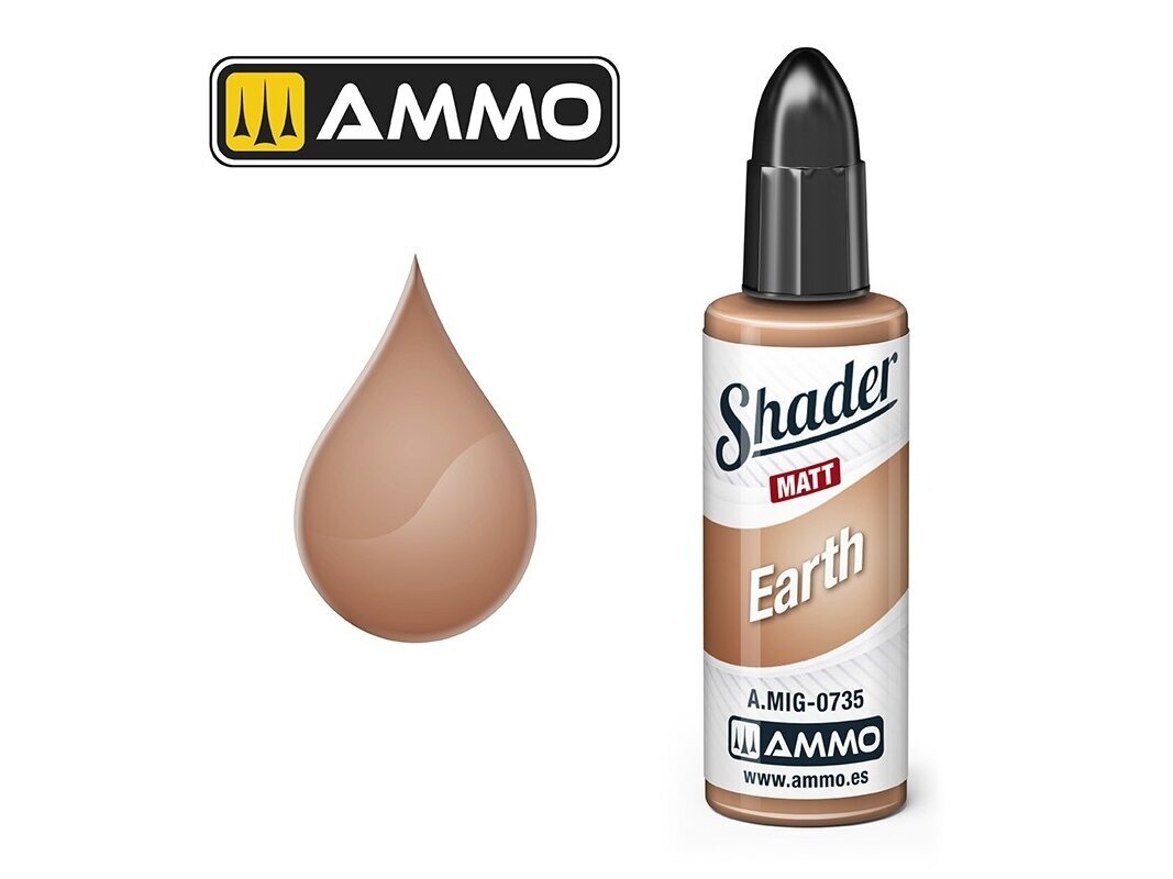 AMMO MIG - MATT SHADER värv Earth, 10 ml, 0735 AMMO MIG - MATT SHADER värv Earth, 10 ml, 0735